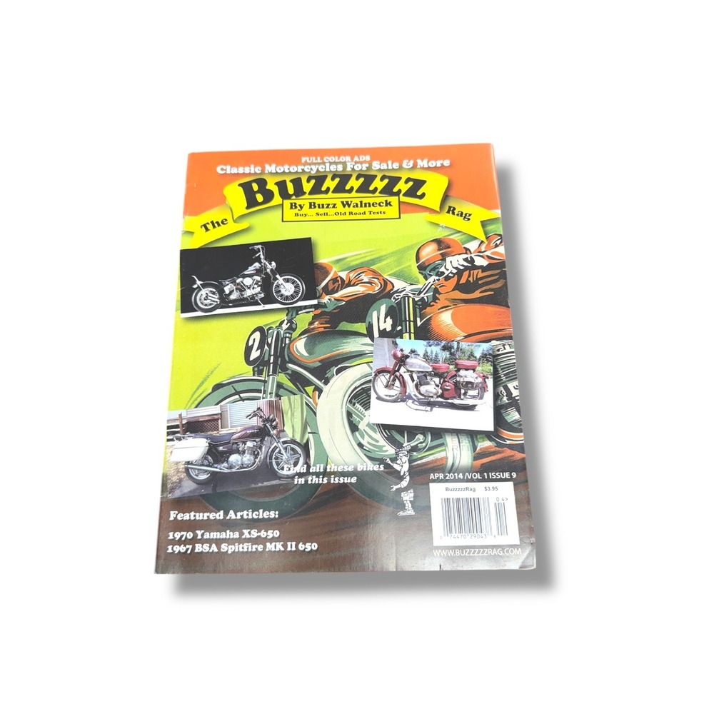 Buzz Walneck Buzzzz Rag Magazine April 2014 Vol 1 Issue 9 Vintage Motorcycle